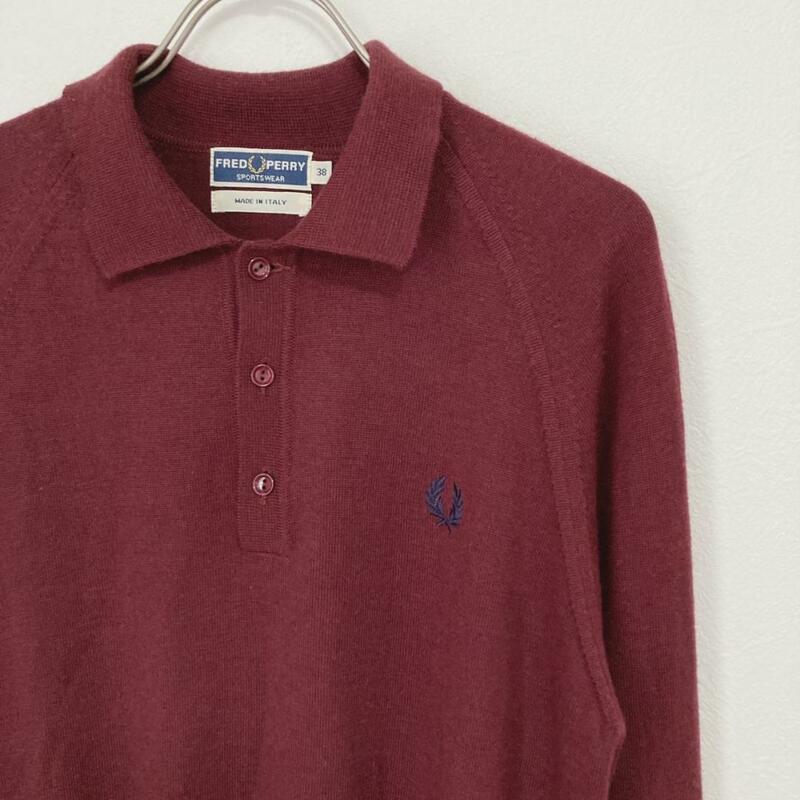 フレッドペリー CLASSIC MERINO KNIT SHIRTイタリア製