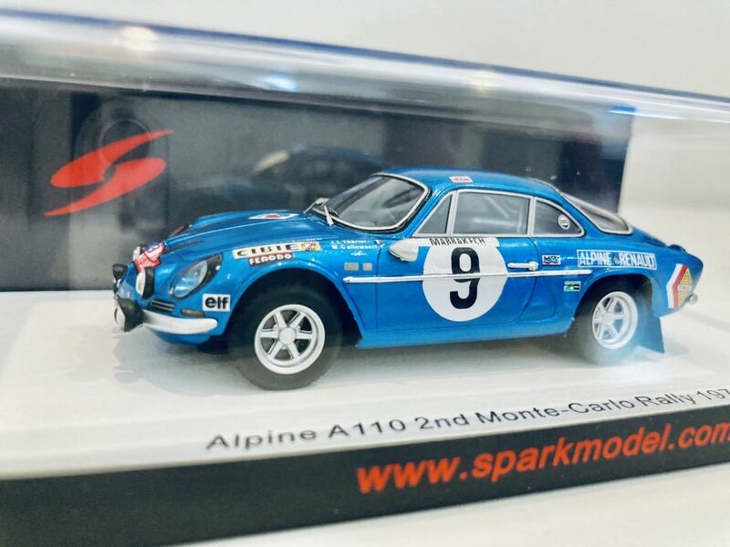 【送料無料】1/43 Spark Alpine アルピーヌ A110 #9 J-L.Therier 2nd Rally Monte Carlo 1971