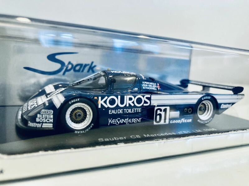 【送料無料】1/43 Spark Sauber Mercedes ザウバー C8 メルセデス #61 J.ニールセン-M.サックウェル Le Mans 1986