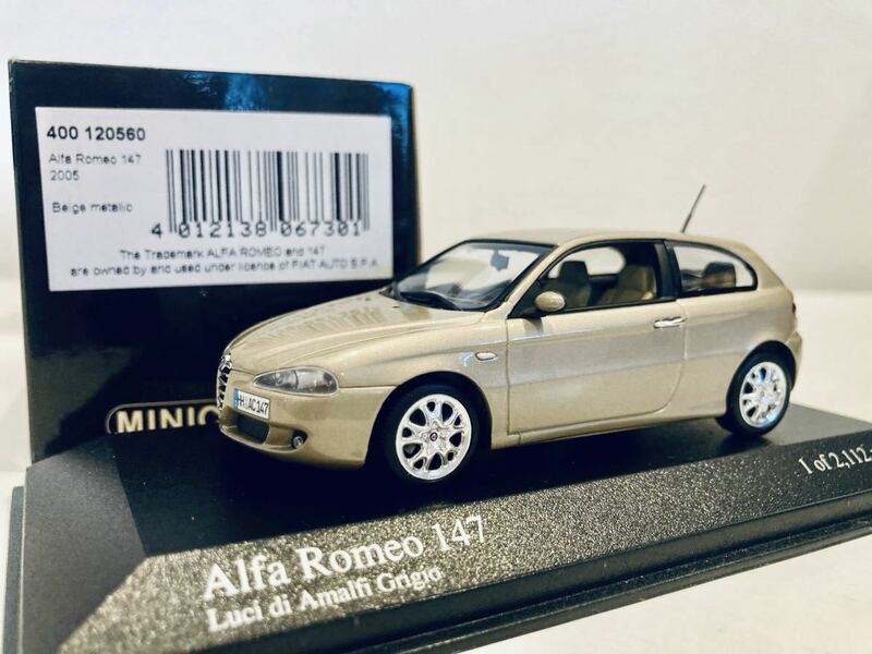 1/43 Minichamps Alpha Romeo アルファロメオ 147 2005 Beige metallic