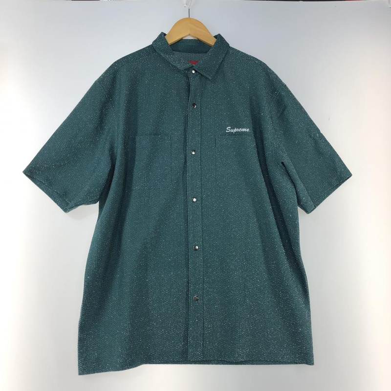【中古】Supreme 22AW Lurex S/S Shirt XL グリーン 半袖シャツ シュプリーム[240019412647]