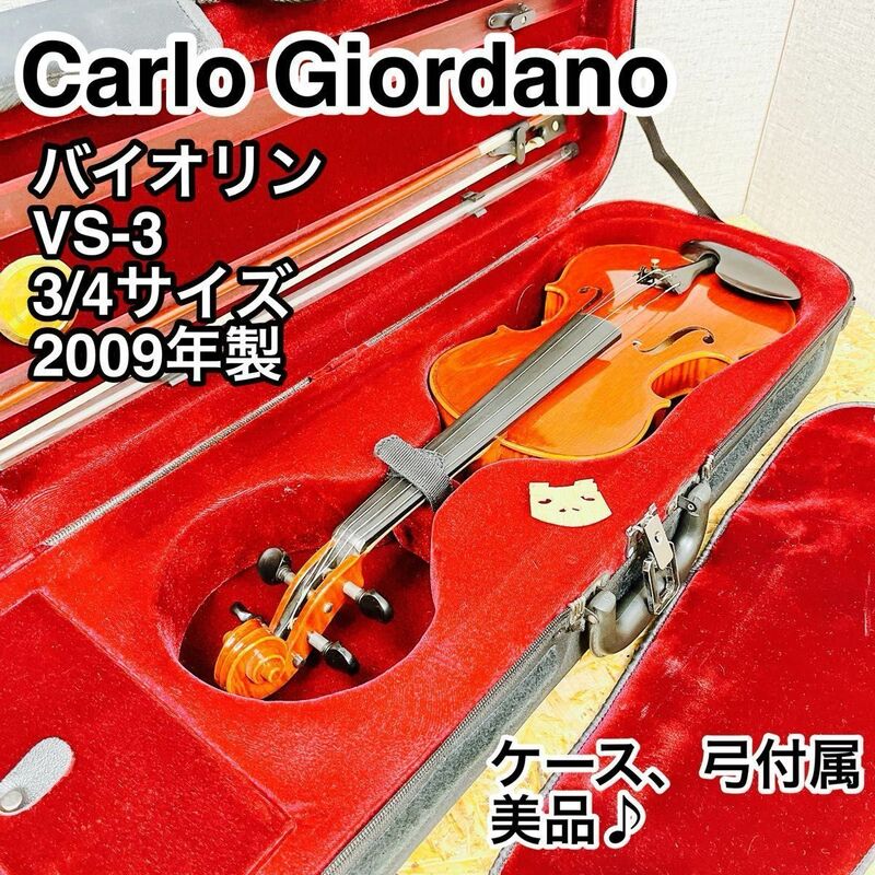 carlo giordano バイオリン VS-3 3/4 2009年製 虎杢