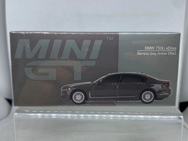 TSM MODEL MINI GT 1/64 BMW 750Li Drive BERNINA GRAY AMBER EFFECT 515 開封済み 左ハンドル