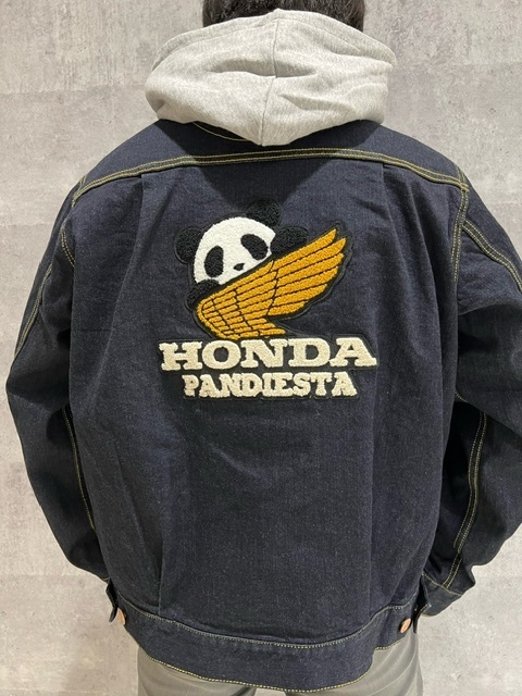 PANDIESTA　JAPAN　パンディエスタ　ジャパン　インディゴ　XL　HONDA 　 WINGロゴデニムジャケット　熊猫謹製　アメカジ　バイク