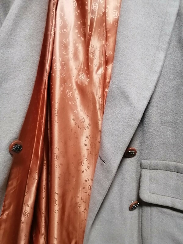 Hロゴアンティークボタン全面エルメスロゴキャメルヘアーチェスターコート最高傑作大きいサイズ入手不可光沢輝くふわふわとろけるコート