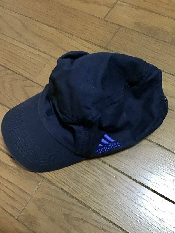 【adidas/アディダス】キャップ/フリーサイズ★ネイビー★レディース★USED