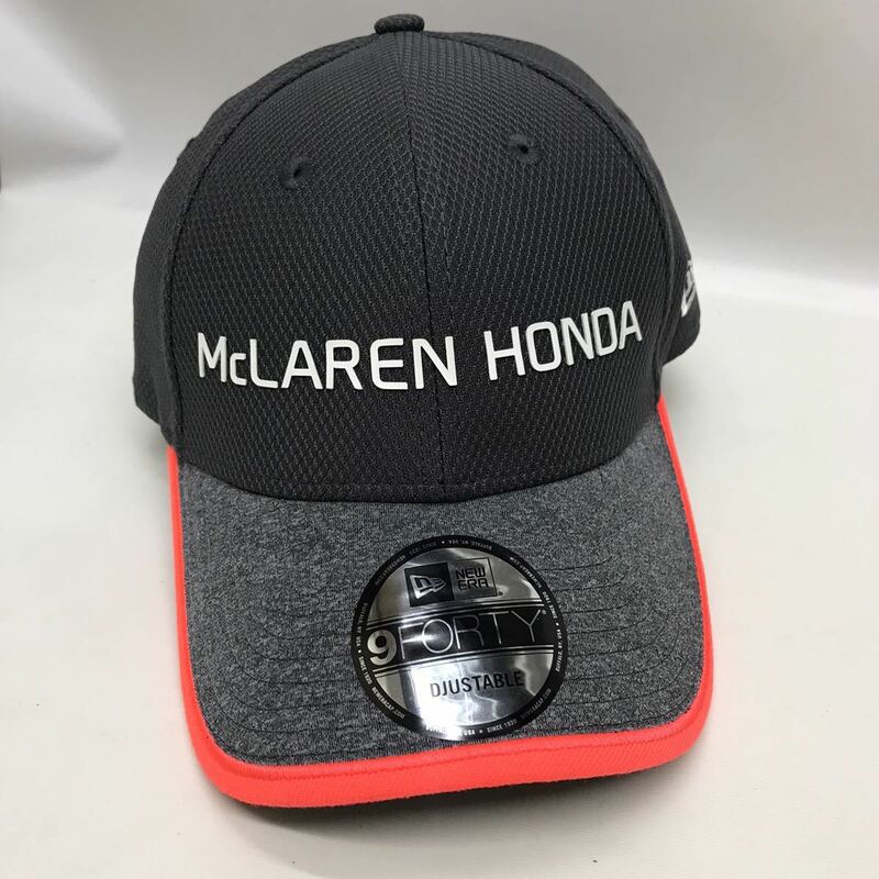 【美品】McLaren Honda Cap Hat マクラーレン ホンダ　キャップ 帽子 グレー男女兼用 メッシュキャップ