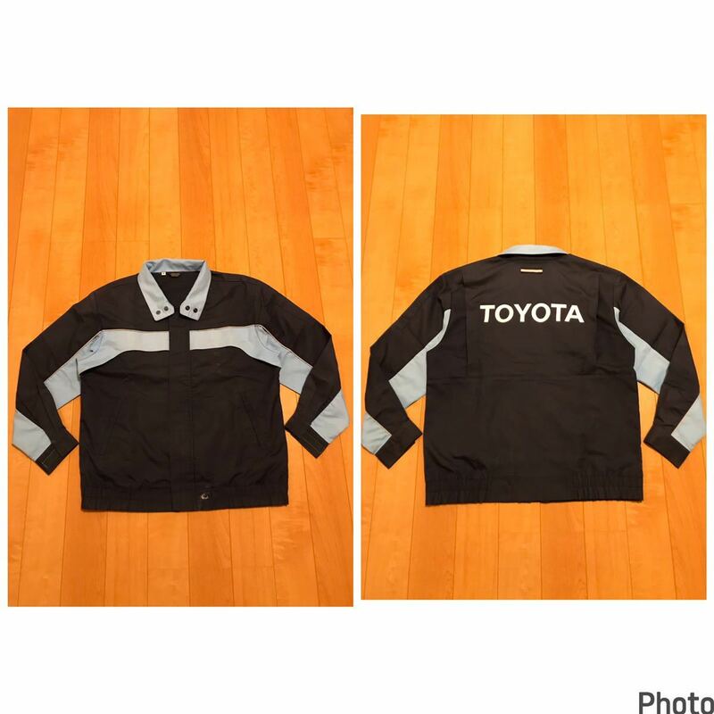 ☆非売品.FAIRROAD／TOYOTA.トヨタ自動車 サイズM 企業スタッフワークジャケット 背面BIGロゴ入 丈夫生地 豊田作業服 ジャンパー /つなぎ