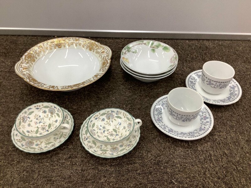 【希少】廃盤品　ノリタケ NORITAKE カリフパレス CALIPH PALACE カップ＆ソーサー2客　クリスマスボウル　Blue　Waltz　SUMMER　FRUITS