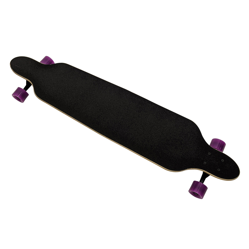 スケートボード ロングスケートボード コンプリートセット スケボー スケート ロンスケ グラフィック ロング ロングボード SK033 黒/紫