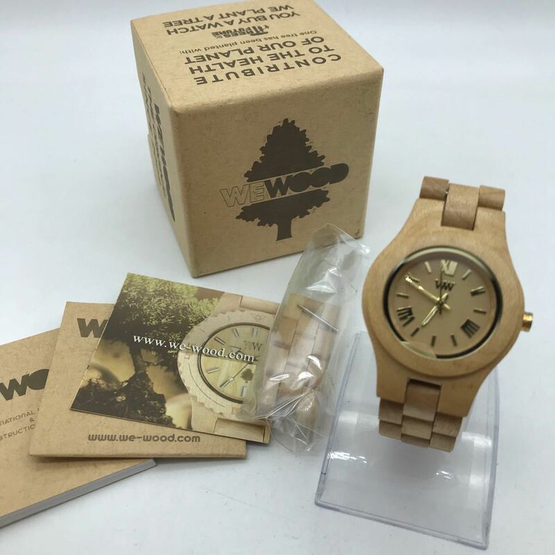 WEWOOD ウィーウッド 腕時計 木製 A16-347 動作品 箱付き