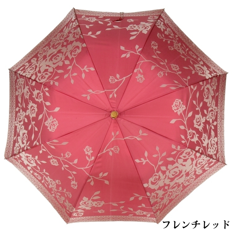 傘 レディース 長傘 キリエ kirie バラ 槙田商店 晴雨兼用傘 ジャンプ傘 フレンチレッド