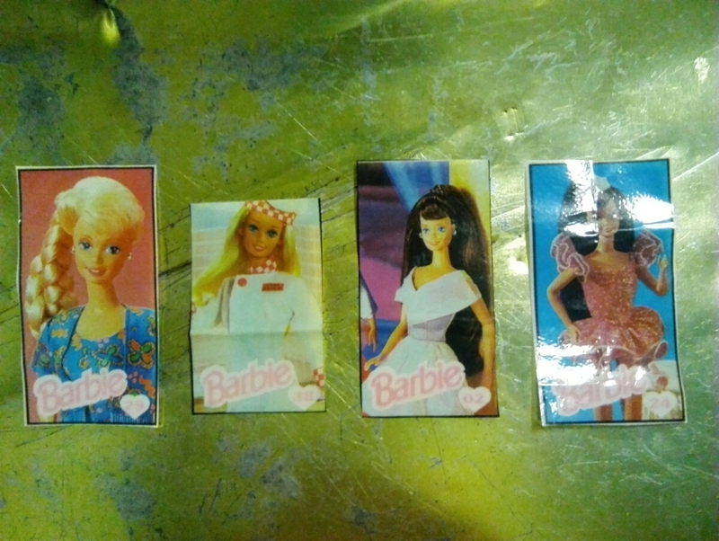 Barbie　バービー 人形　海外スクラップ　フィギュア　シート　四種