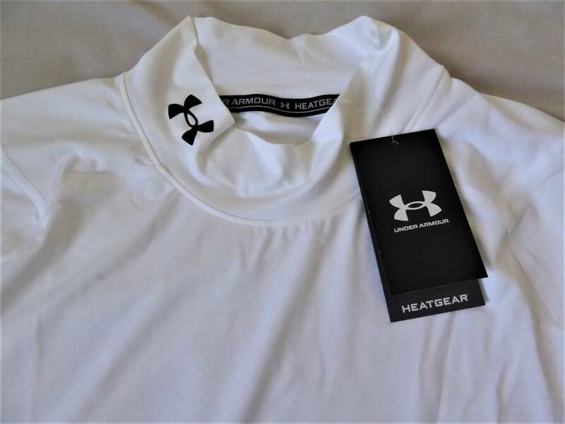 UNDER ARMOUR アンダーアーマー HEATGEAR ハイネック長袖コンプレッションシャツ　XL　白　