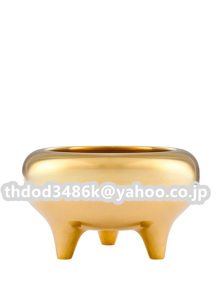 「密教法具 寺院仏具」大型 寛通型 五具足 三具足 香炉1個 9寸 仏教工芸品 磨き仕上げ 真鍮製