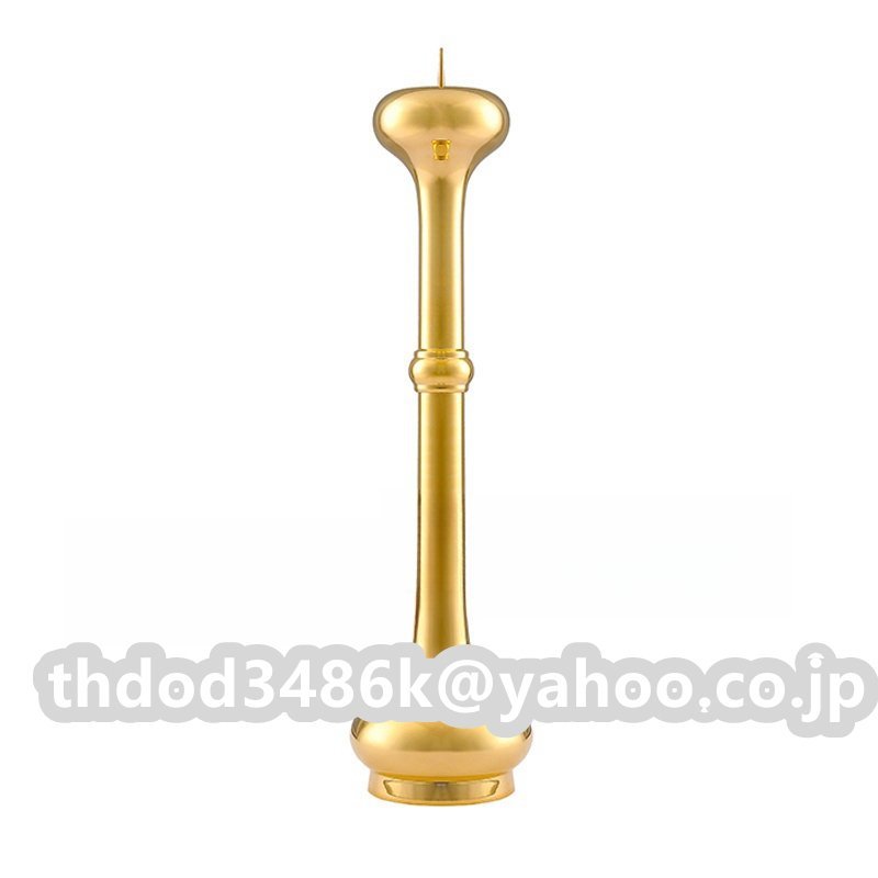 「密教法具 寺院仏具」大型 寛通型 五具足 三具足 火立1個 9寸 仏教工芸品 磨き仕上げ 真鍮製