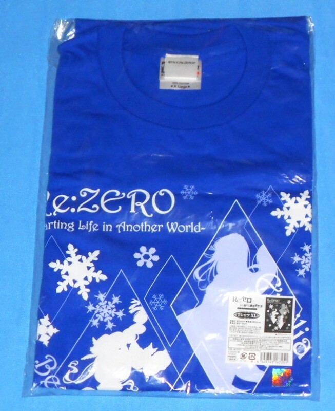 YT57/Re：ゼロから始める異世界生活 Memory Snow Tシャツ ブルー XLサイズ