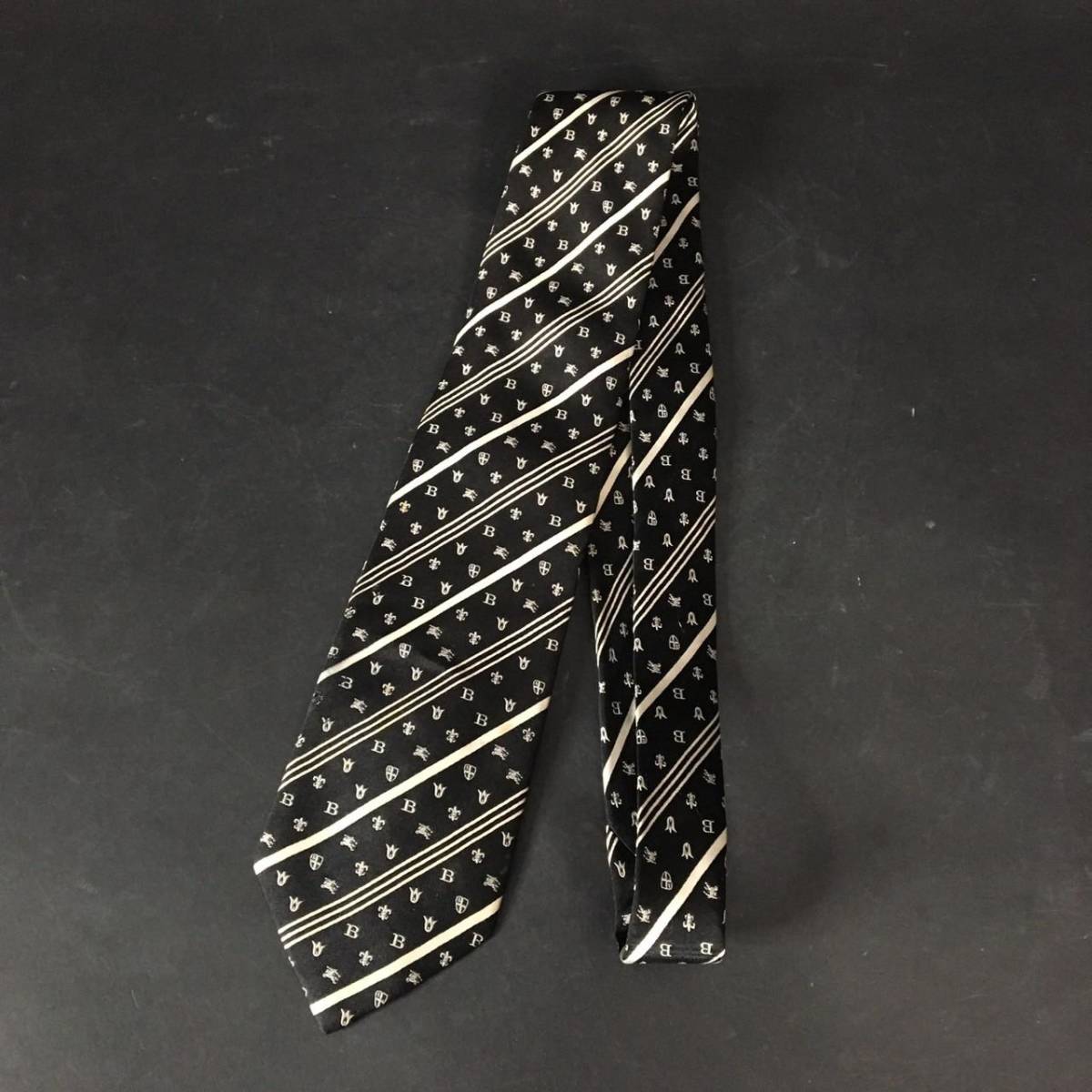 ER1209-3-3 BURBERRY BLACK LABEL バーバリー ブラックレーベル ネクタイ ビジネス スーツ 実測全長150cm 60サイズ