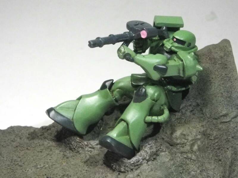 機動戦士ガンダム MS‐06 量産型ザク ポリストーンコレクション 「 サイド7 降下 」 vol.1 バンダイ ポリストーン ジオラマ ザク ジオン軍