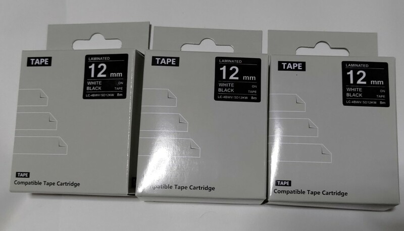 3個セット　12mm SS12K テプラPRO テープ カートリッジ 互換品
