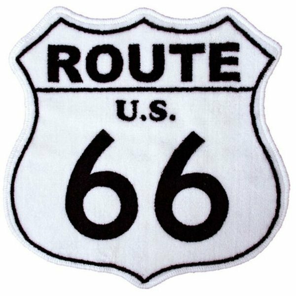 ルート66 ROUTE66 　アメリカンフロアマット（ROUTE66WHITE）ルート66雑貨 アメリカン雑貨 アメリカ雑貨 アメ雑