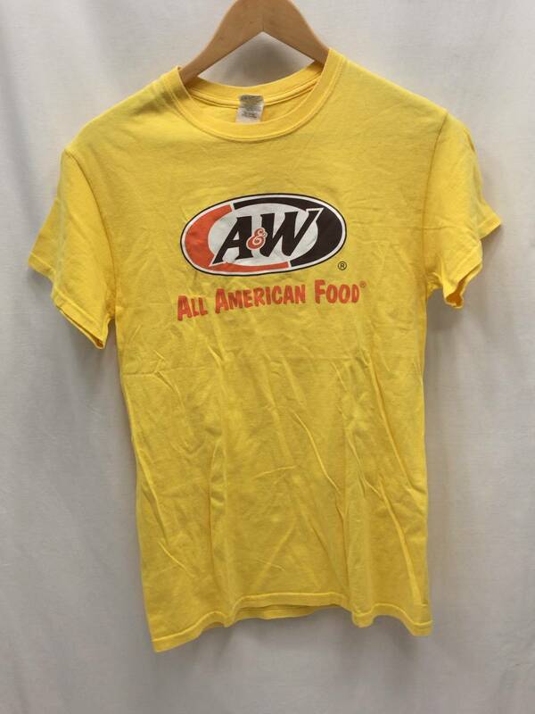 GILDAN ギルダン 半袖Tシャツ A&W ALL AMERICAN FOOD イエロー系 サイズS 24012602