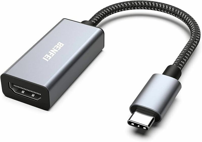 BENFEI USB C - HDMI 変換 BB877 4K USB Type-C HDMI 相当 [Thunderbolt 3 / 4] 互換タイプ C HDMI 変換