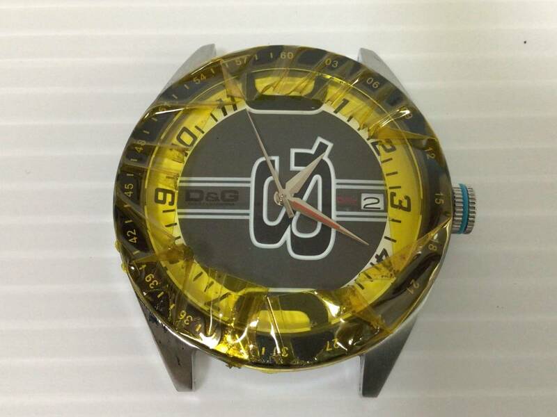 Y628 D&G TIME / ドルガバ　ドルチェ＆ガッバーナ　腕時計　メンズ　アナログ　フェイスのみ　デイト　ラウンジ　シャッフルド　クォーツ