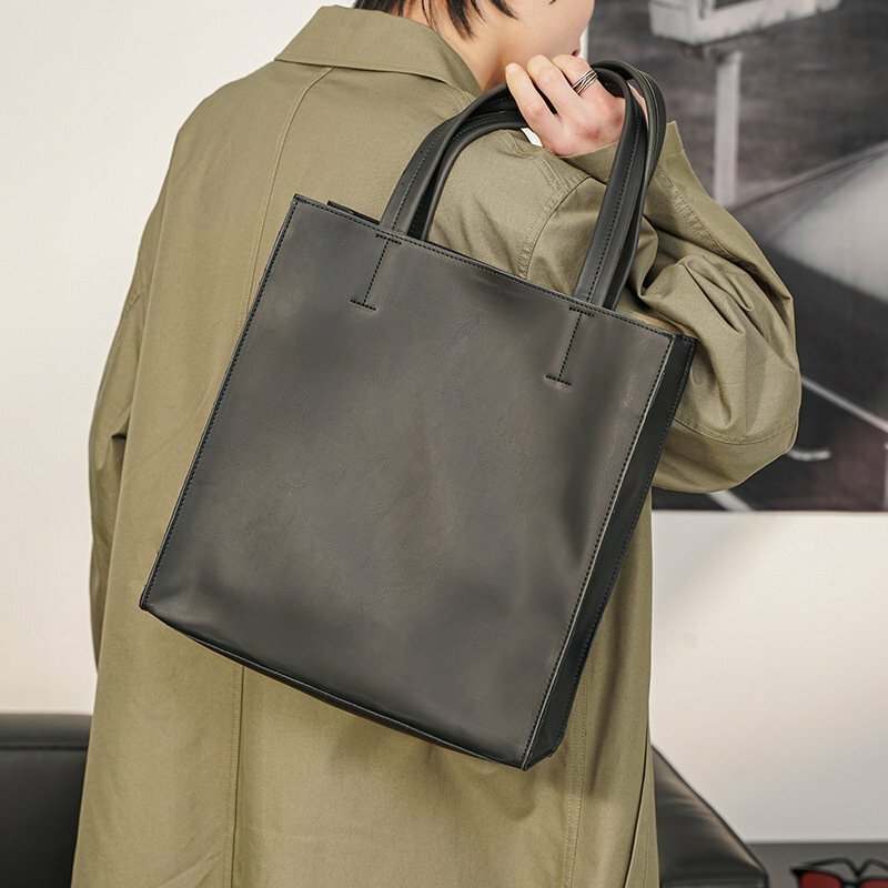 シンプルデザイントートバッグ 縦形 メンズ ビジネスバッグ 大きめ 大容量 シンプル ラップトップバッグ 書類かばん 通勤 通学