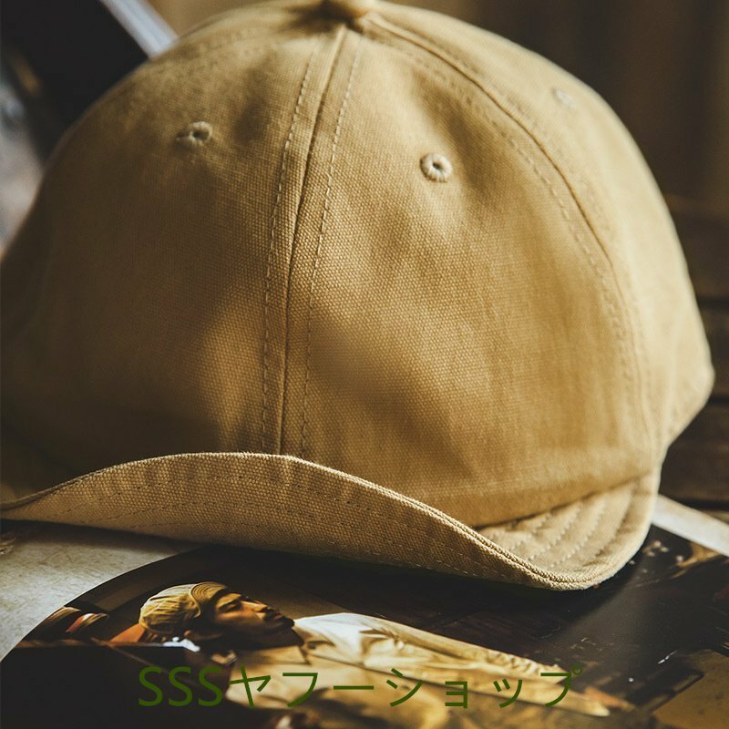 ビンテージ キャップ 帽子 アメカジ 野球帽 デニム ツイル ハット大きいサイズ 深め メンズ レディース カジュアル カーキ