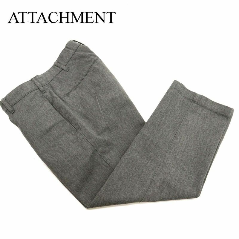 ATTACHMENT アタッチメント 通年 チノクロス クロップド丈 パンツ Sz.2　メンズ グレー 日本製　C4B00024_1#R