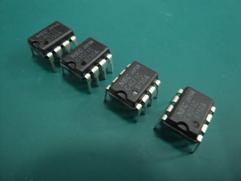 NEC uPC4071C (LOW NOISE J-FET INPUT OPERATIONAL AMPLIFIER) 4個 送料込み