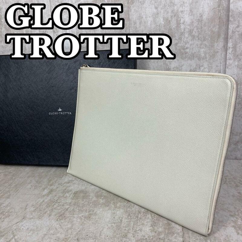 未使用品　GLOBE TROTTER　グローブトロッター　クラッチバッグ　セカンドバッグ　ドキュメントケース　ビジネス使用　A4収納　メンズ