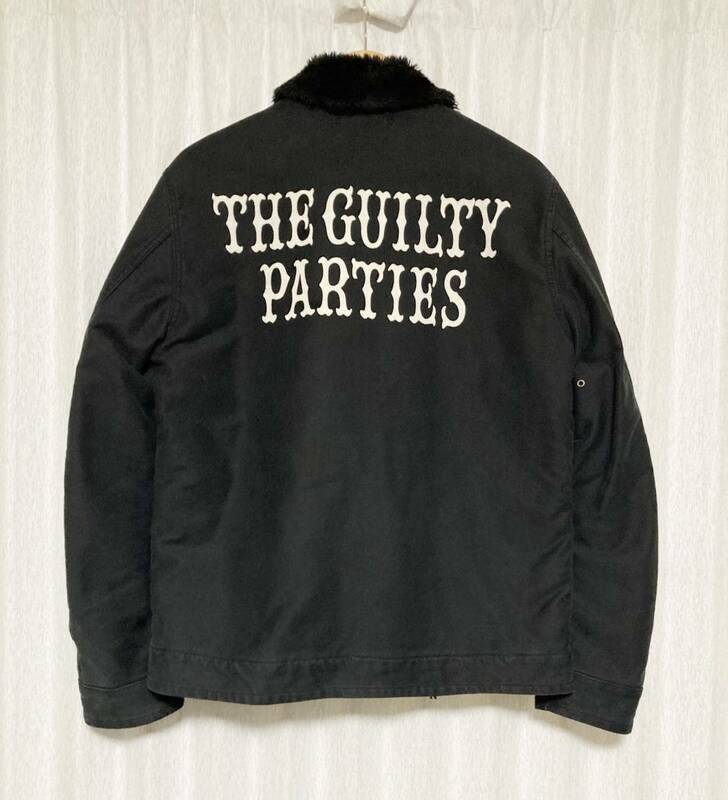 サイズXL☆[WACKO MARIA] THE GUILTY PARTIES デッキジャケット XL 裏ボア ブラック 日本製 ワコマリア