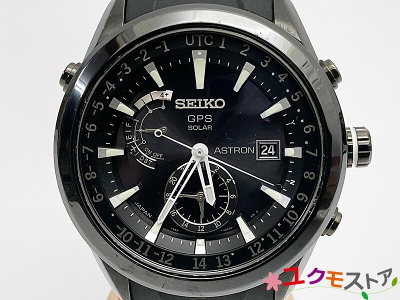 SEIKO ASTRON セイコー アストロン SBXA011 GPSソーラー 黒文字盤 ブラック ラバーベルト 7X52 セイコータイムラボ トータルメンテナンス済