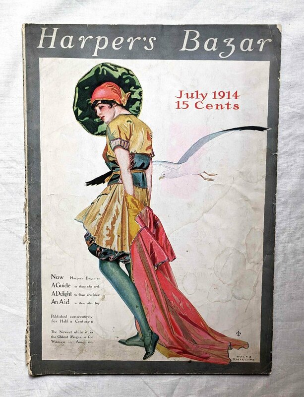 1914年 Harper's Bazar コールズ・フィリップス/ポール・ポワレ/ルイ・イカール/ルーシー・ダフ＝ゴードン/Nell Brinkley/Jeanne Lanvin