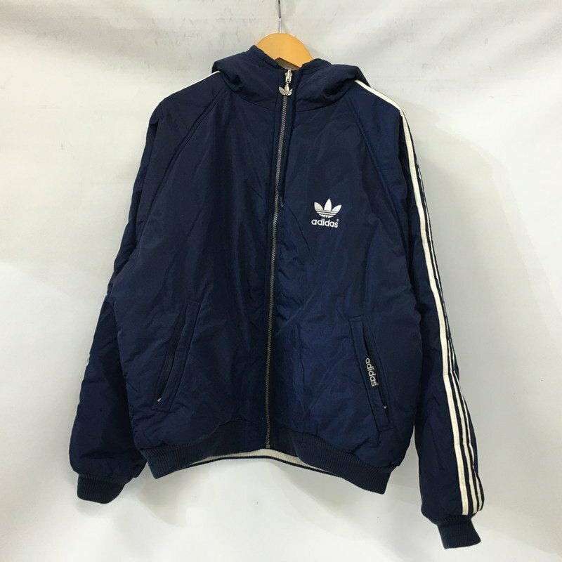 TEI 【現状渡し品】 ADIDAS 80S リバーシブルブルゾンパーカー ネイビー サイズL アディダス 〈148-240123-YO-8-TEI〉