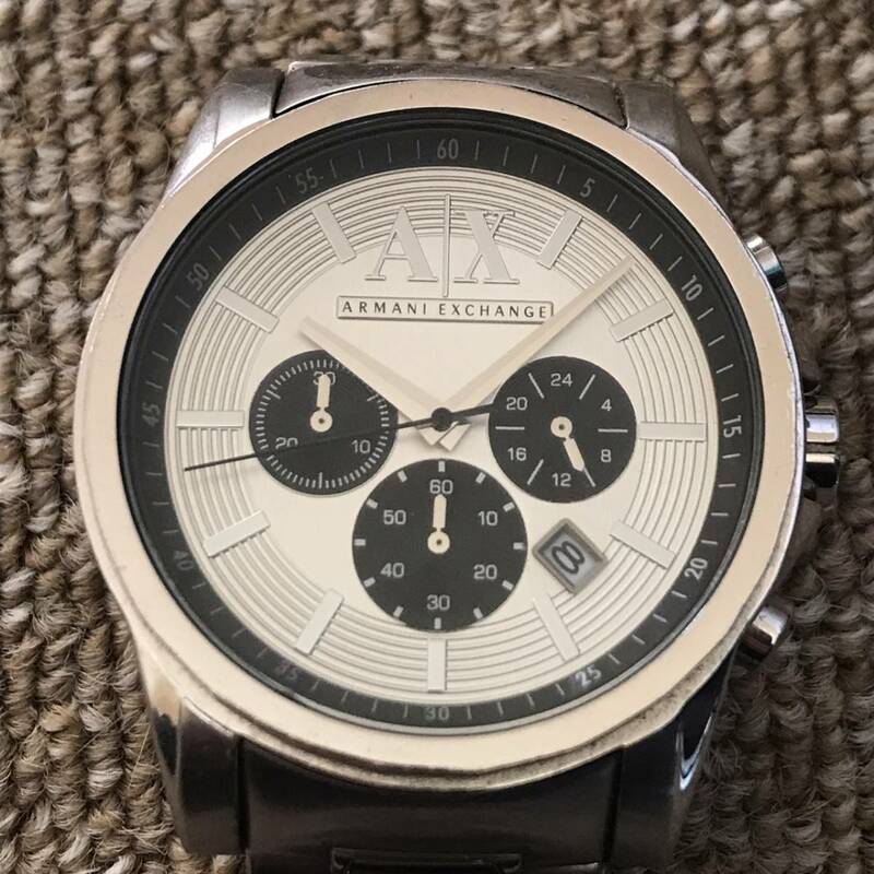 アルマーニ エクスチェンジ　　　AX2096　 腕時計 クロノ　　Armani Exchange シルバー　　ブラック