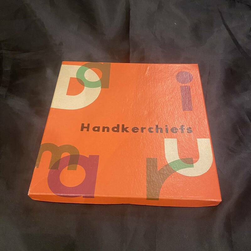 大丸百貨店　「Handkerchiefs」　空き箱　オレンジ　オシャレ　ダンボール