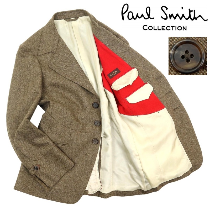 【S3118】【極美品】【日本製】Paul Smith COLLECTION ポールスミスコレクション テーラードジャケット ウールジャケット サイズL