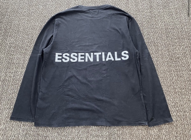 essentials fog Tシャツ ロンT fear of god boxy long sleeve t-shirt ブラック M 長袖