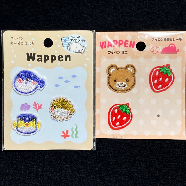 ★未使用★新品【アイロン接着＆シール】ワッペン ◎いちご ◎クマ ◎ふぐ 海のさかなたち　ミニ