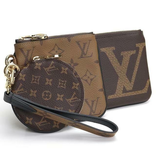 【新品未使用 送料無料】LOUIS VUITTON ルイヴィトン ポーチ ポシェット ジャイアントモノグラム ブラウン系 M68756 三点セット レディース