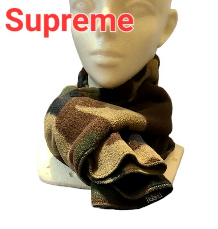 Supreme シュプリームPolartec Logo Scarf ポーラテックロゴマフラーColorカモフラ