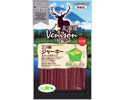 [アスク]北海道Venison　エゾ鹿ジャーキースティック　150g×２袋【ペットおやつ】