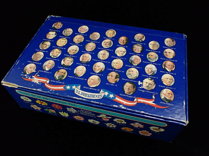 1990年 ヴィンテージ 菓子箱 空き箱 限定品 箱 ボックス コレクション アメリカ 歴史 大統領 レア物