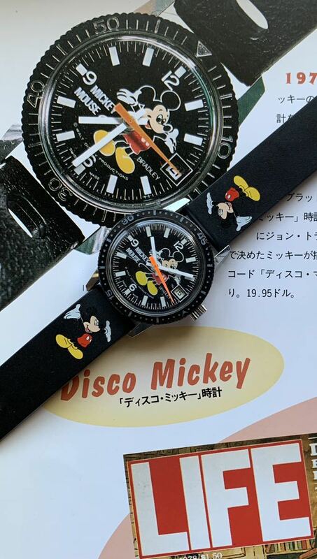 BRADLEY '78 ミッキーマウス スキンダイバー 手巻き腕時計