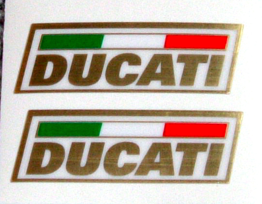 ★DUCATI Italian Flag ステッカー（ゴールド）★