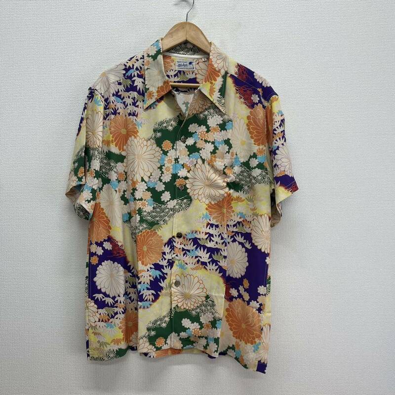 SUN SURF サンサーフ SS38675 SPECIAL EDITION KIMONO DESIGN 復刻 アロハシャツ ハワイアンシャツ 和柄 総柄 レーヨン L 10104914