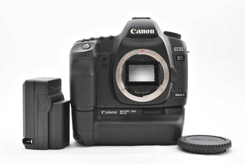 Canon キヤノン EOS 5D MarkII ボディ デジタル一眼レフカメラ バッテリーグリップ BG-E6付き (t6268)